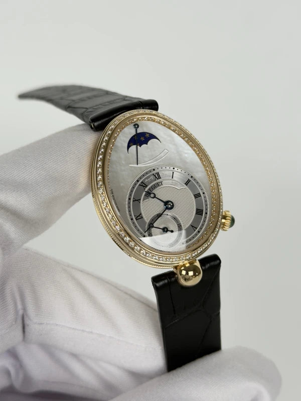 Breguet Reine De Naples Moon Phase 18K Yellow Gold & Diamonds Ladies Watch