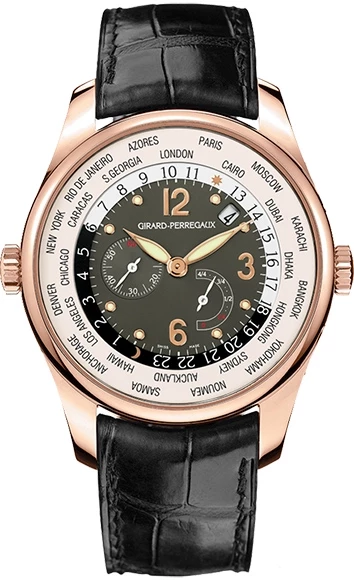 Girard Perregaux Traveller ww.tc Financial Power Reserve 18K Rose Gold Men's Watch