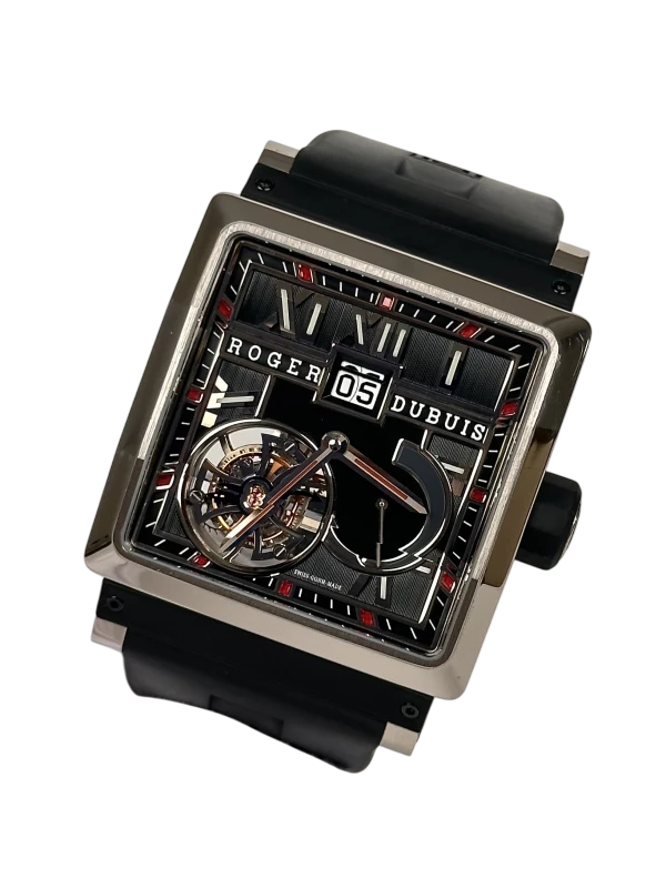 Roger Dubuis KingsQuare Flying Tourbillon Large Date 18K White Gold Men's Watch