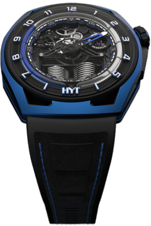 HYT  Hastroid Blue Star Black Titanium & Blue coated Magnesium Men's Watch