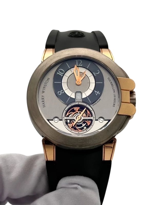 Harry Winston Ocean Tourbillon Zalium & 18K Rose Gold Men's Watch