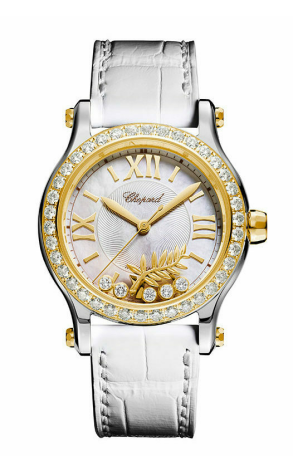 Chopard Happy Sport Cannes Palm Stainless Steel & 18K Yellow Gold & Diamonds Lady's Watch