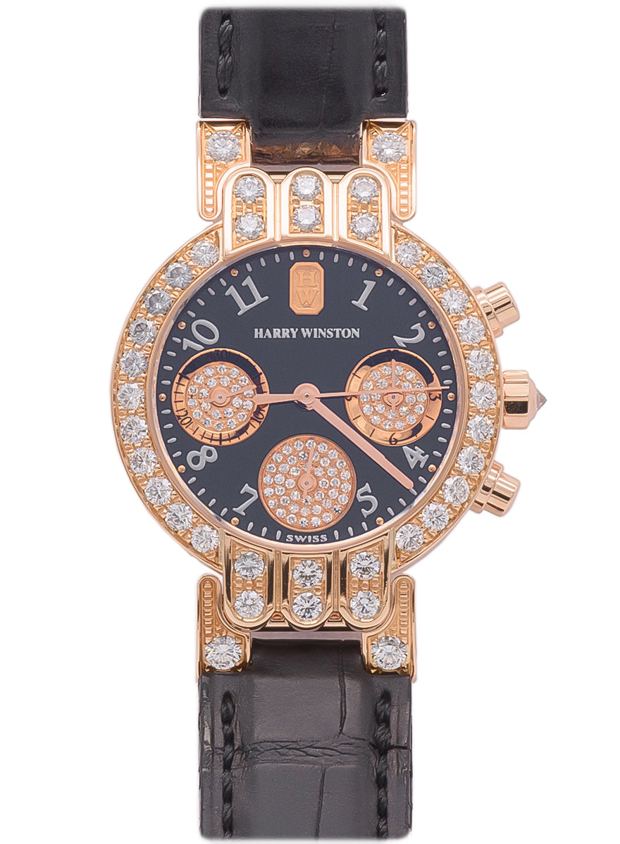 Harry Winston Premier Chronograph 18K Rose Gold & Diamonds Lady's Watch