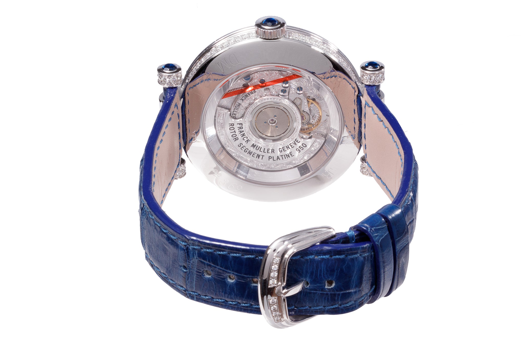 Franck Muller Double Mystery 18K White Gold & Diamonds & Sapphire Lady's Watch