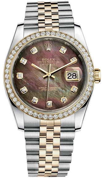 Rolex Datejust Stainless steel & 18K Yellow Gold & Diamonds Lady's Watch
