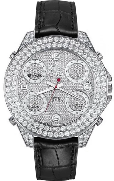 Jacob & Co Five Time Zone Stainless steel & Diamonds Men's Watch
