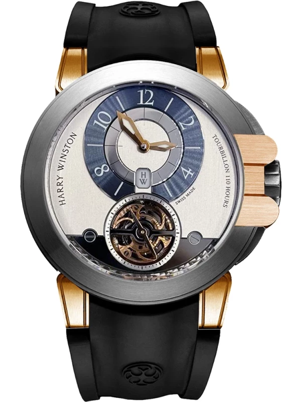 Harry Winston Ocean Tourbillon Zalium & 18K Rose Gold Men's Watch