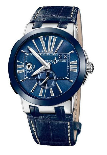 Ulysse Nardin Executive Dual Time Stainless steel & Ceramic Men's Wath