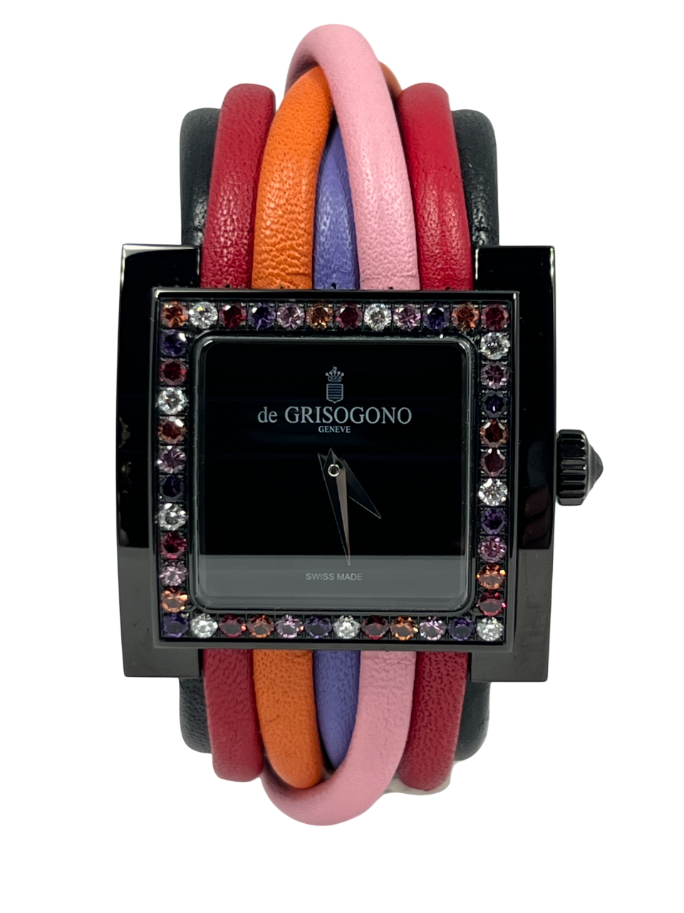 De Grisogono Quartz Allegra S12 PVD Stainless Steel & Sapphires & Diamonds & Spinels & Amethysts Lady's Watch