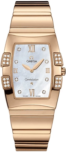 Omega Constellation Quadrella 18K Rose Gold & Diamonds Lady's Watch