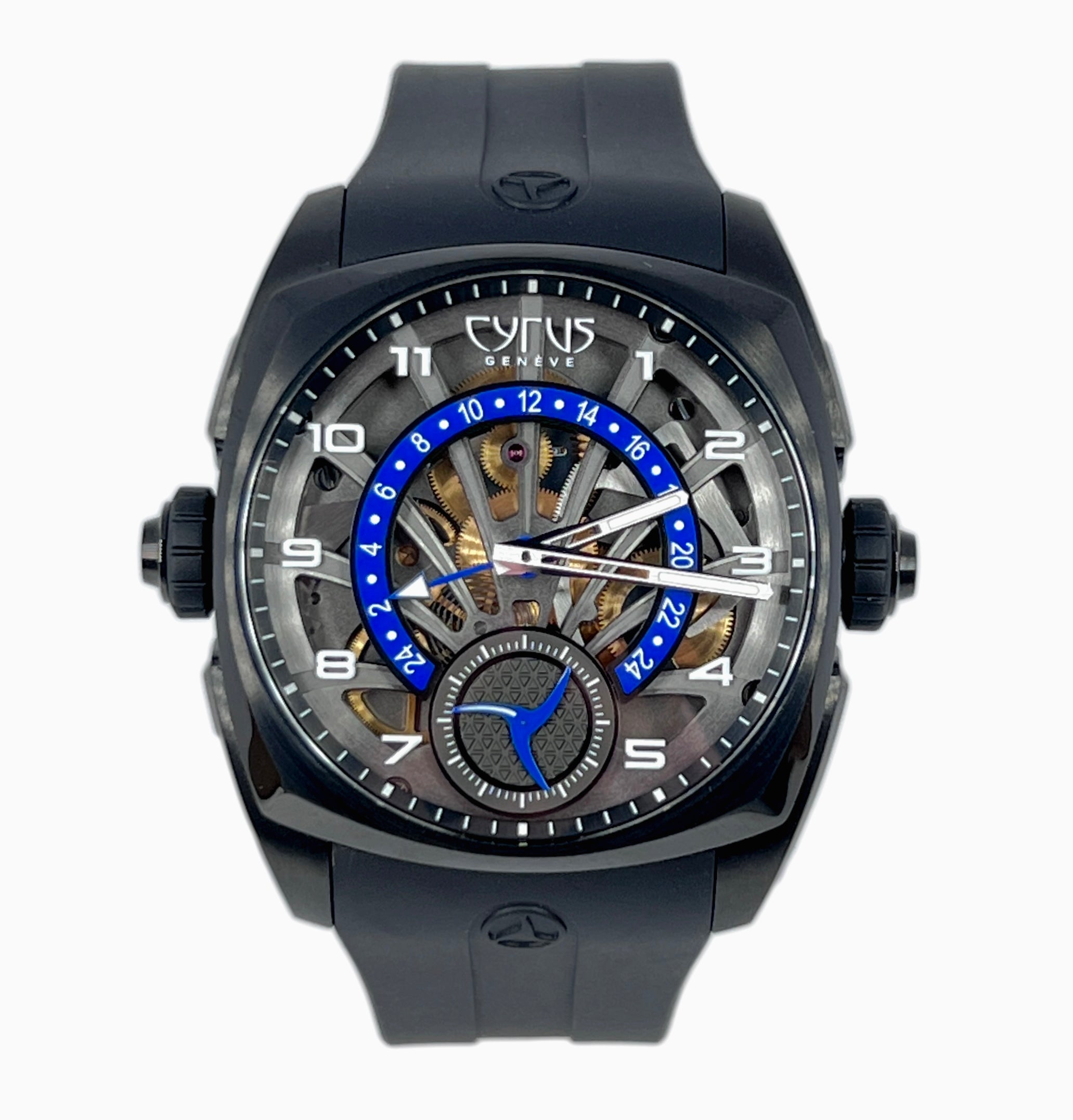 Cyrus Klepcys GMT Retrograde Black DLC Titanium Men's Watch