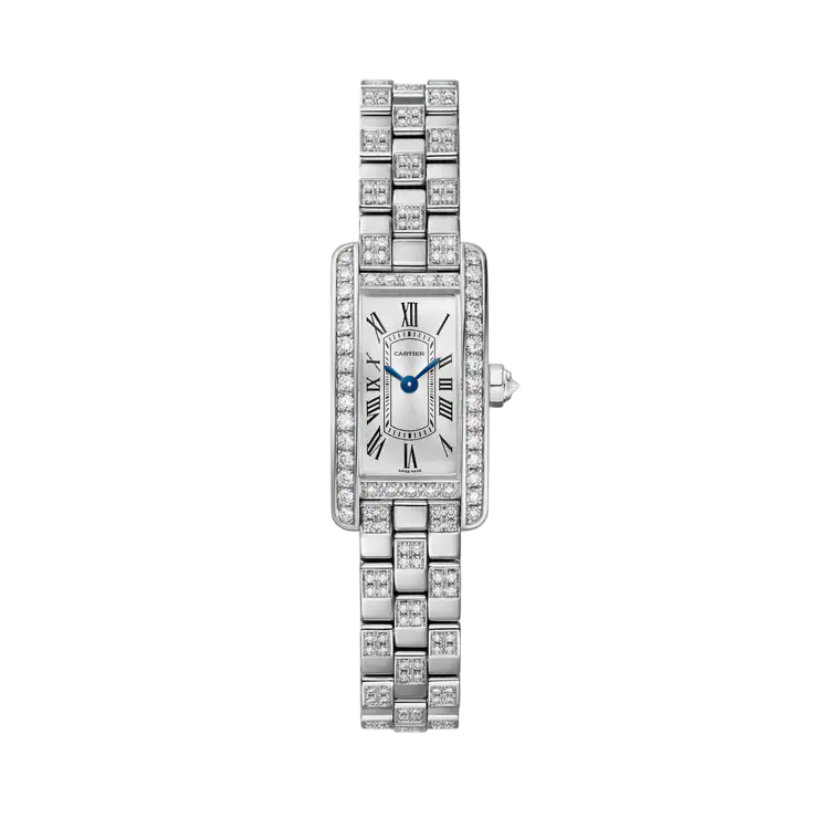 Cartier Tank Américaine 18K White Gold & Diamonds Lady's Watch