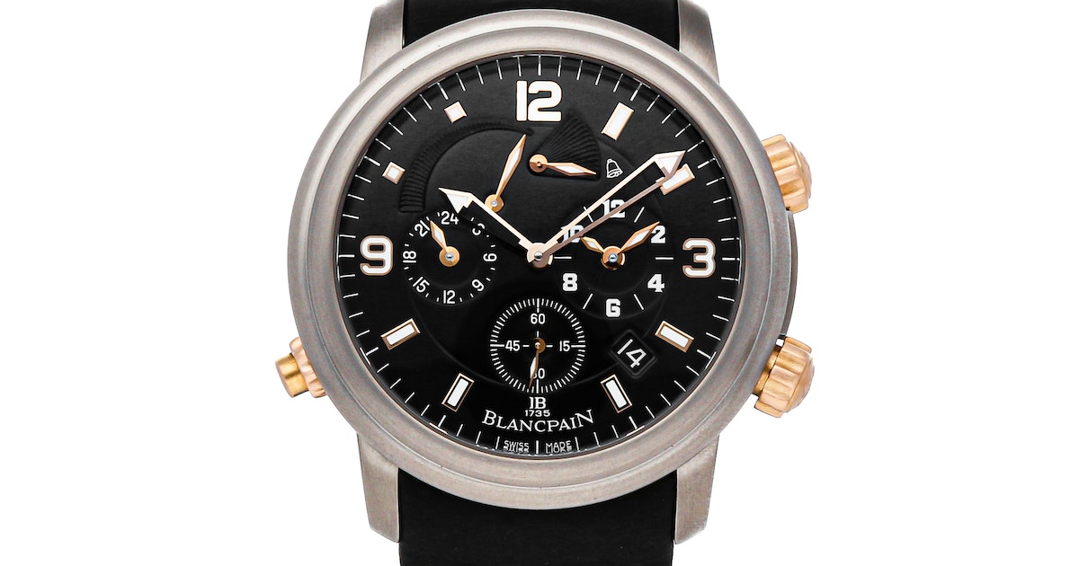 Blancpain Léman Réveil Alarm GMT Titanium & Rose Gold Men's Watch