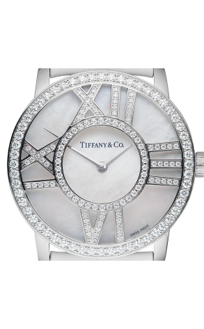 Tiffany & Co Atlas 18K White Gold & Diamonds Lady's Watch