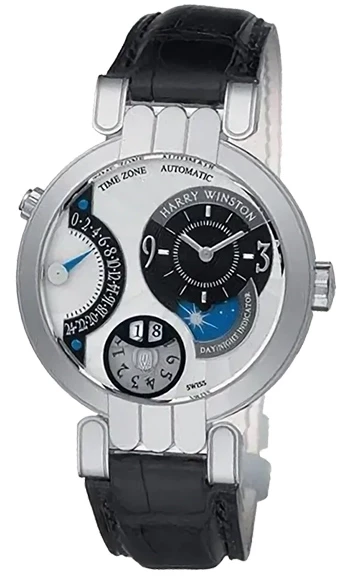 Harry Winston Premier Excenter TimeZone 18K White Gold Men's Watch