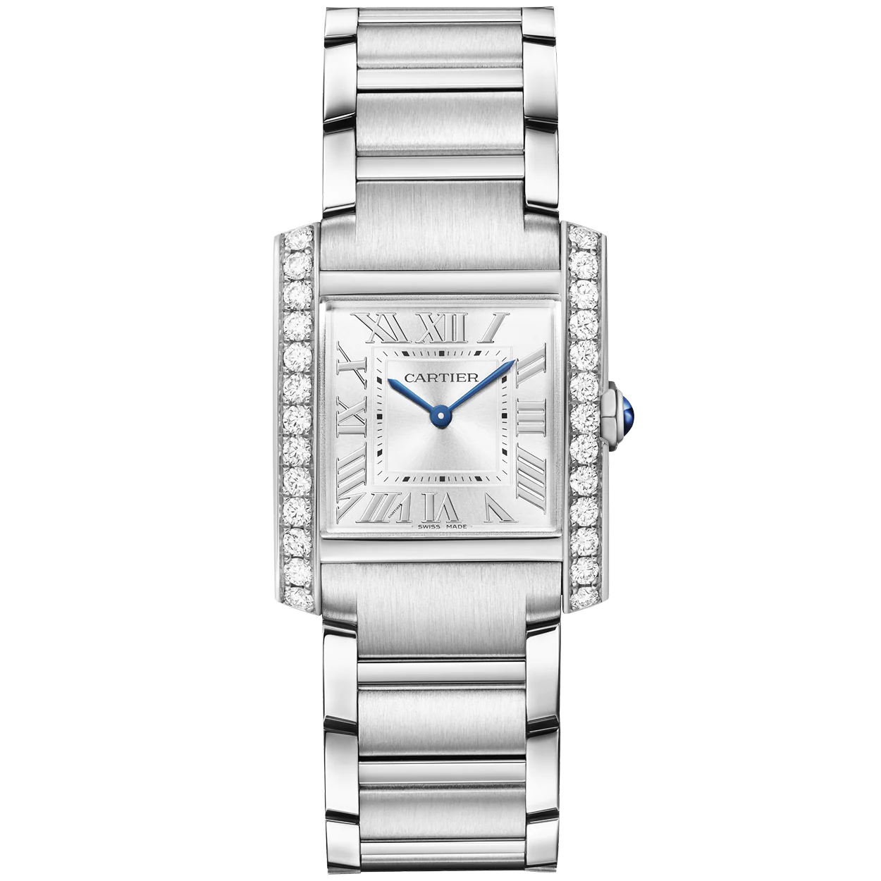 Cartier Tank Française Stainless steel & Diamonds Lady's Watch