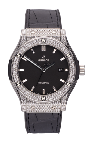 Hublot Classic Fusion Titanium Pavé Stainless steel & Diamonds Unisex Watch