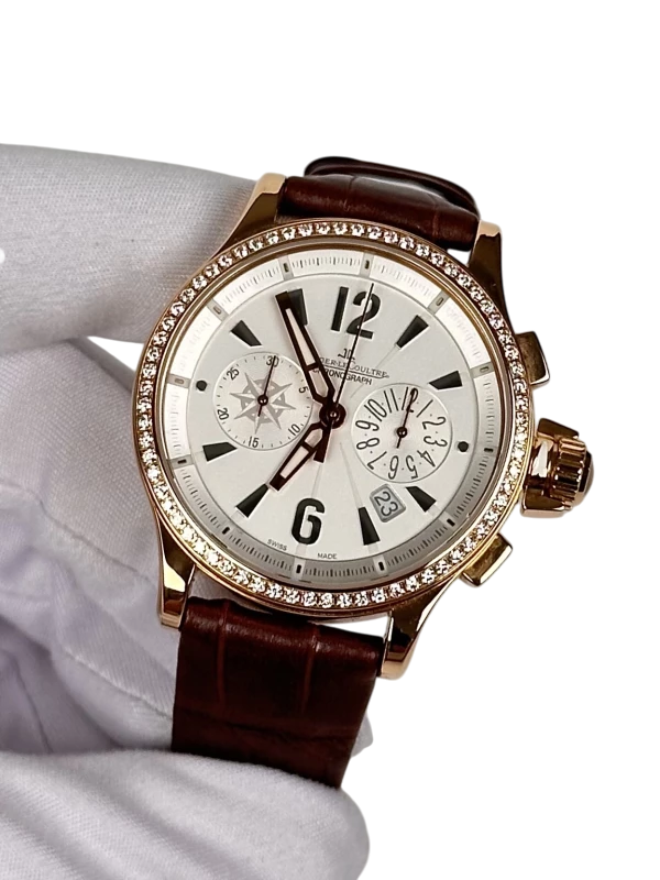 Jaeger LeCoultre Master Compressor Chronograph 18K Rose Gold & Diamonds Lady's Watch