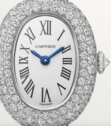 Cartier Baignoire Mini model Rhodium-finish  18K White Gold & Diamonds Lady's Watch