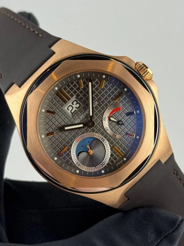 Girard Perregaux Laureato Evo3 Large Date Moon Phases Power Reserve 18K Rose Gold Men's Watch