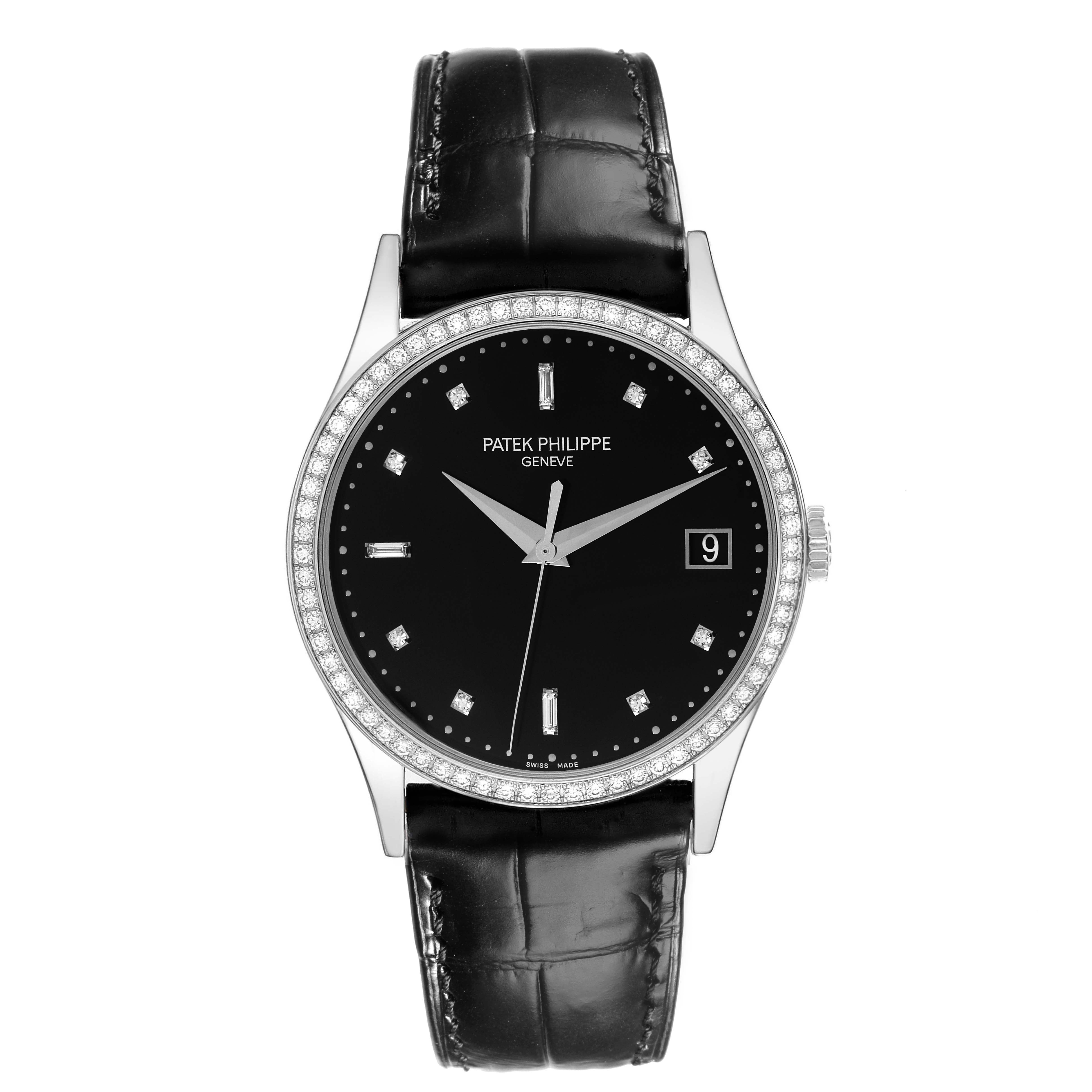 Patek Philippe Calatrava 18K White Gold & Diamond  Men’s Watch