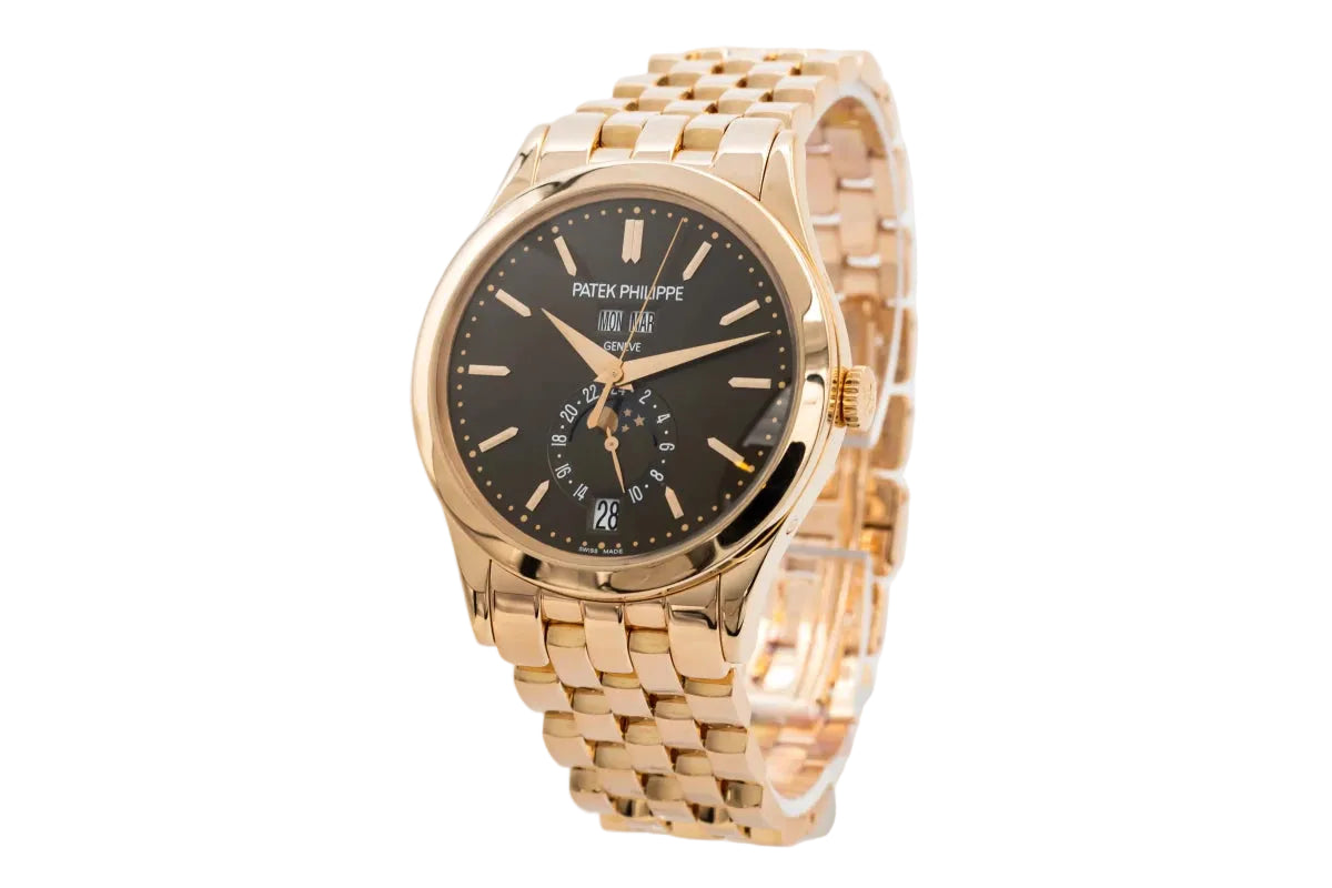 Patek Philippe Complications Annual Calendar Moon Phases 18K Rose Gold Men’s Watch