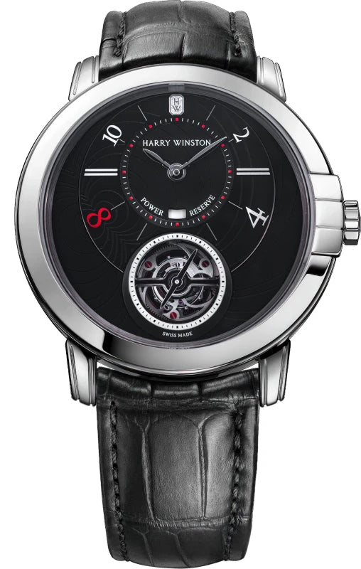 Harry Winston Midnight Tourbillon Shanghai 18K White Gold Men's Watch