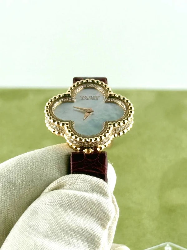 Van Cleef & Arpels Alhambra 18K Rose Gold & Diamonds Lady's Watch