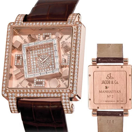 Jacob & Co Metropoli Manhattan 18K Rose Gold & Diamonds Lady's Watch
