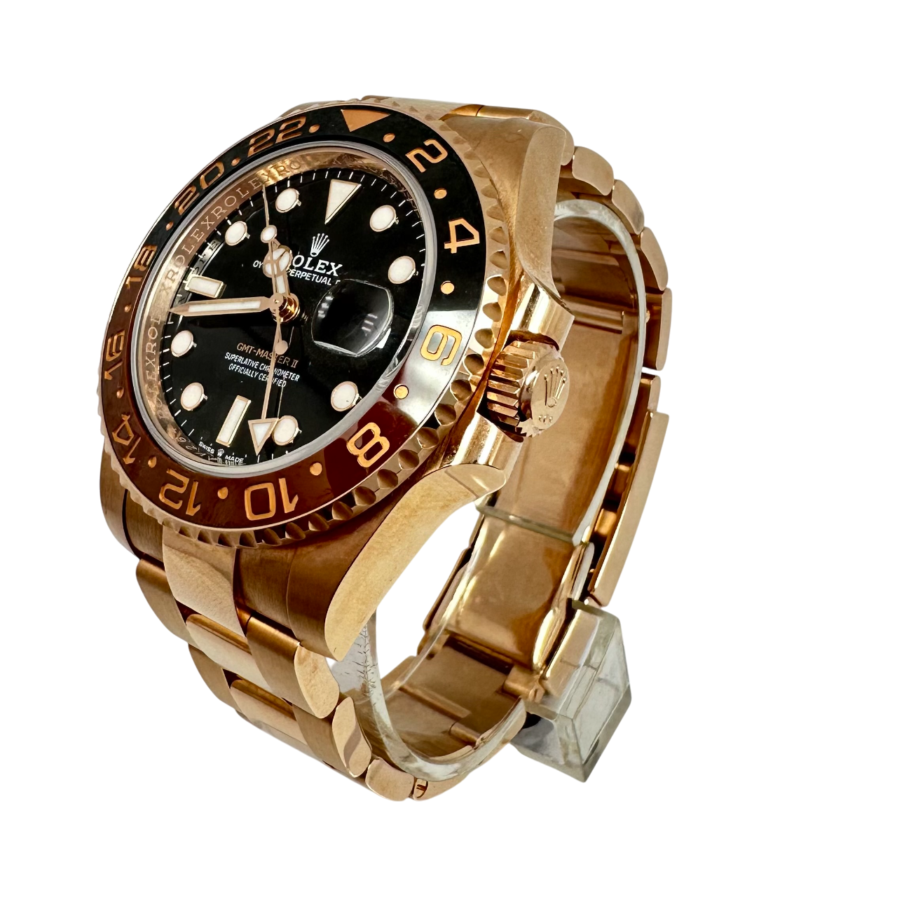 Rolex GMT 18K Rose Gold & Ceramic Men's Watch