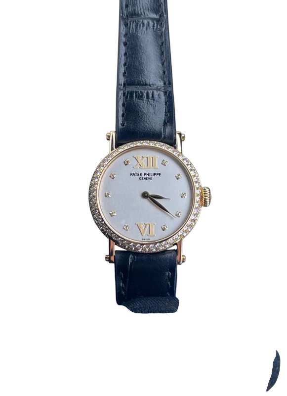 Patek Philippe Calatrava 18K Yellow Gold & Diamonds Lady's Watch