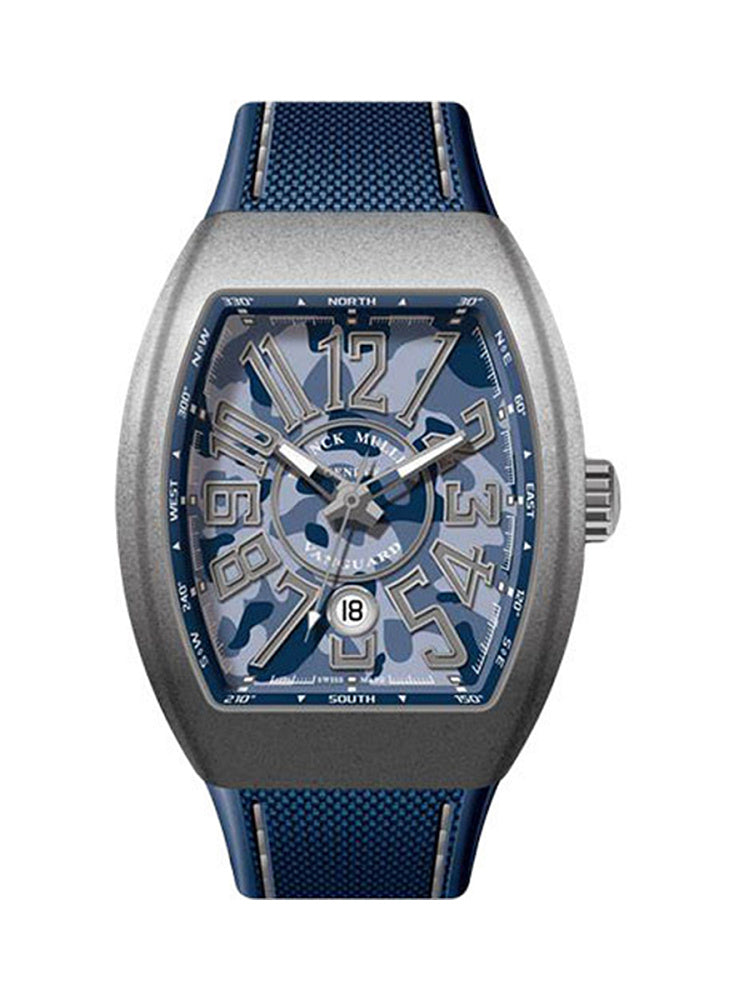 Franck Muller Vanguard Blue Camouflage Titanium Men's Watch