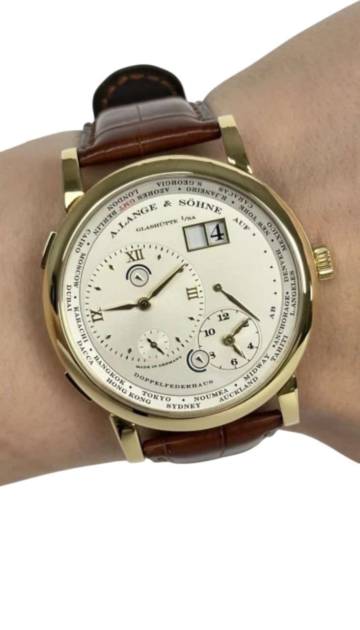 A. Lange & Söhne Lange 1 Time Zone 18K Yellow Gold Men’s Watch