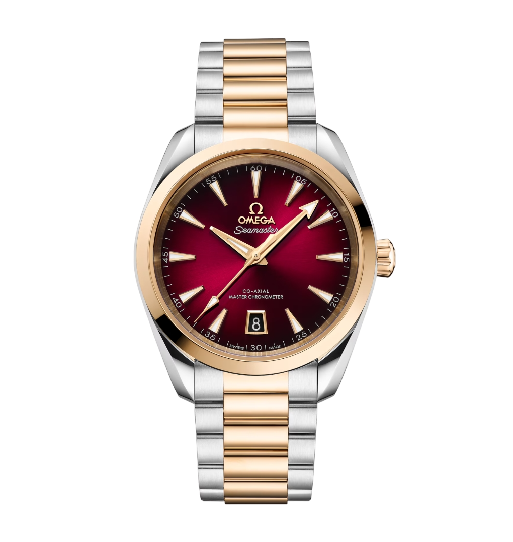 Omega seamaster aqua terra rose gold best sale