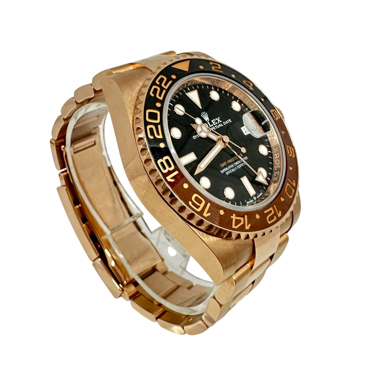 Rolex GMT 18K Rose Gold & Ceramic Men's Watch