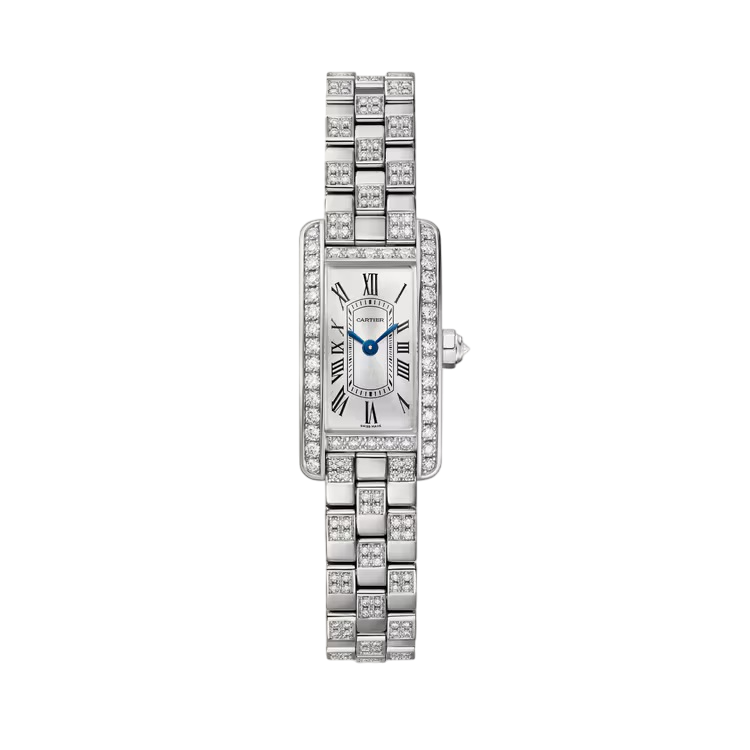 Cartier Tank Américaine 18K White Gold & Diamonds Unisex Watch
