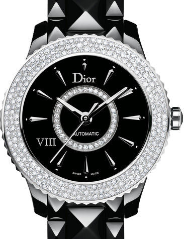 Dior VIII Place Vendome Stainless steel & Black Ceramic & Diamonds Lady's Watch