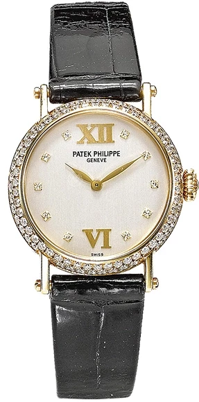 Patek Philippe Calatrava 18K Yellow Gold & Diamonds Lady's Watch