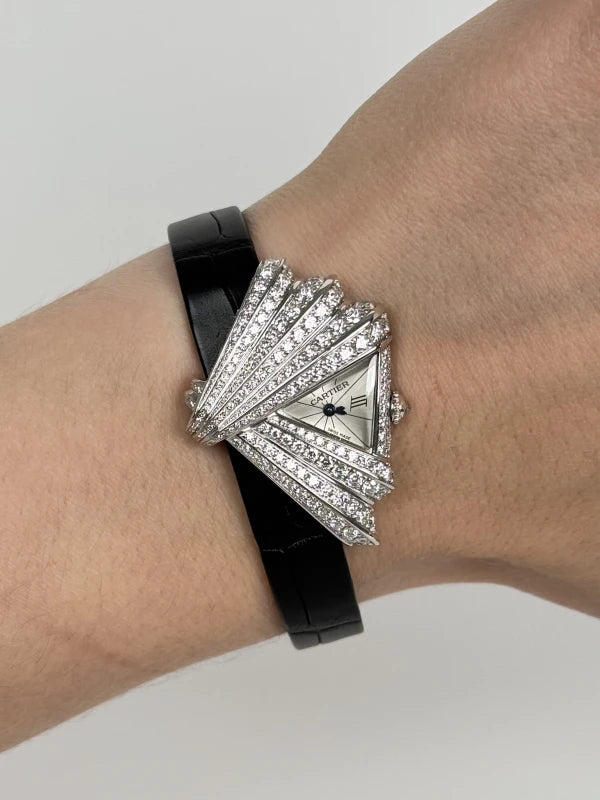 Cartier Libre Froissee 18K White Gold & Diamonds Lady's Watch