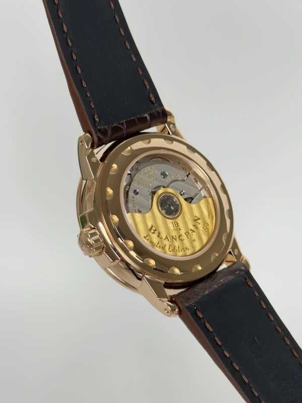 Blancpain Léman Dual Time Limited Edition 18k Rose Gold Men's Watch 2160 3642 53