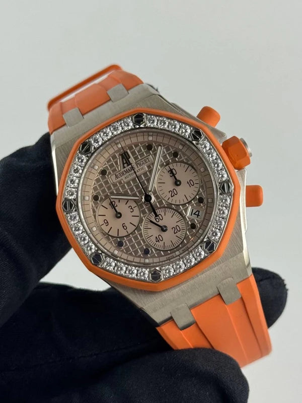 Audemars Piguet Royal Oak Offshore 18K White Gold & Diamonds Ladies Watch