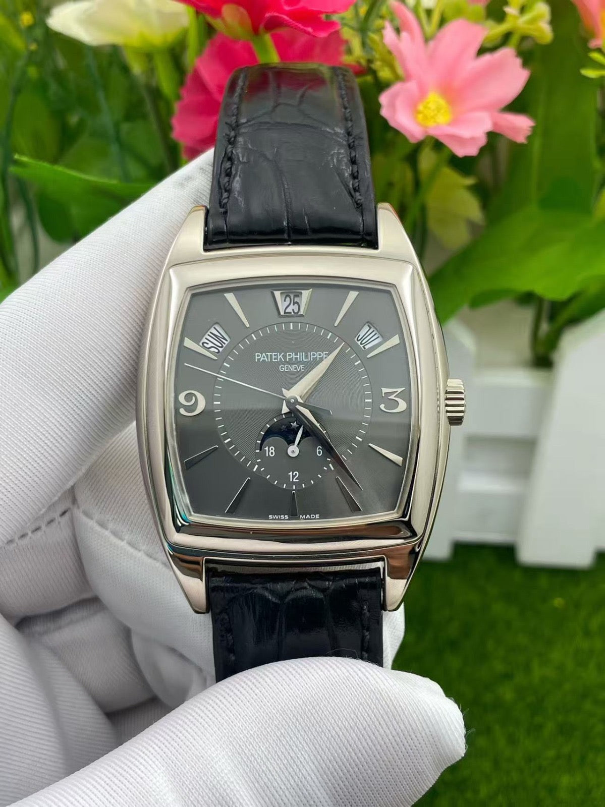 Patek Philippe Gondolo Annual Calendar 18k White Gold Men's Watch 5135G-010