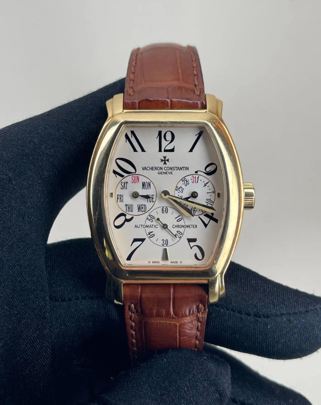 Vacheron Constantin Malte Tonneau Royal Eagle Day-Date 18K Yellow Gold Men's Watch