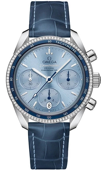 Omega Speedmaster 38 Co-Axial Chronograph Stainless Steel & Diamonds Lady's Watch