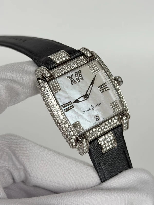 Ulysse Nardin Caprice Full 18K White Gold & Diamonds Lady's Watch