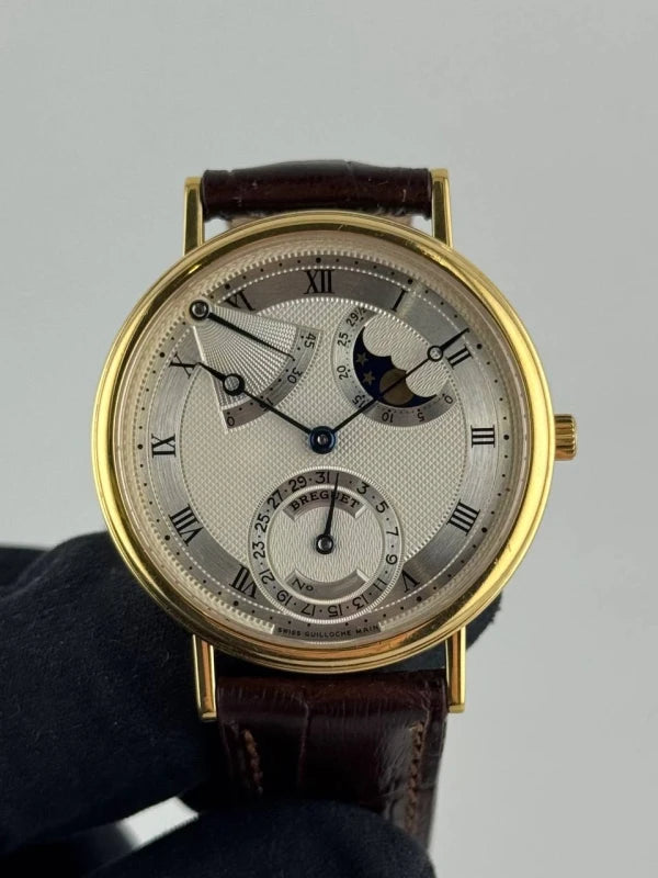 Breguet Classique Power Reserve Moon Phase 18K Yellow Gold Men's Watch