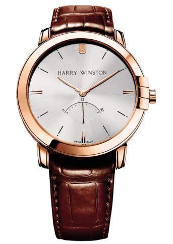 Harry Winston Midnight Retrograde Second 18K Rose Gold Men's Watch