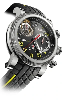 Graham Tourbillograph Brawn GP Trackmaster G-BGP-001 Stainless Steel Men's Watch