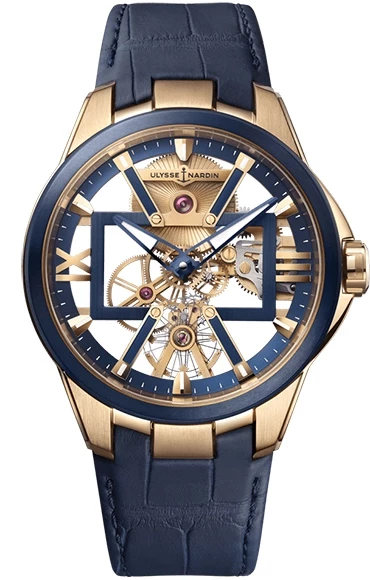 Ulysse Nardin Executive Skeleton 18K Rose Gold Men's Watch