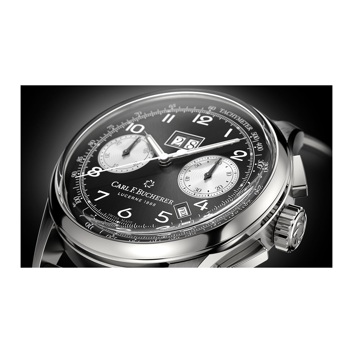 Carl F. Bucherer Haritage Annual calendar Chronograph Stainless steel Limited Edition Men's Watch